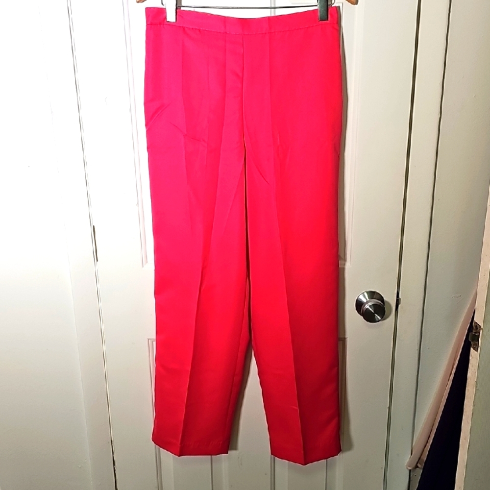 Alfred Dunner Bold Pink Classic Fit. NWT. Size 12P. Women's‎ Trousers. Pockets